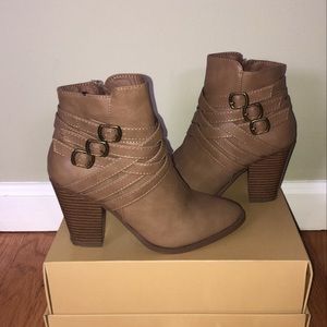 Tan booties